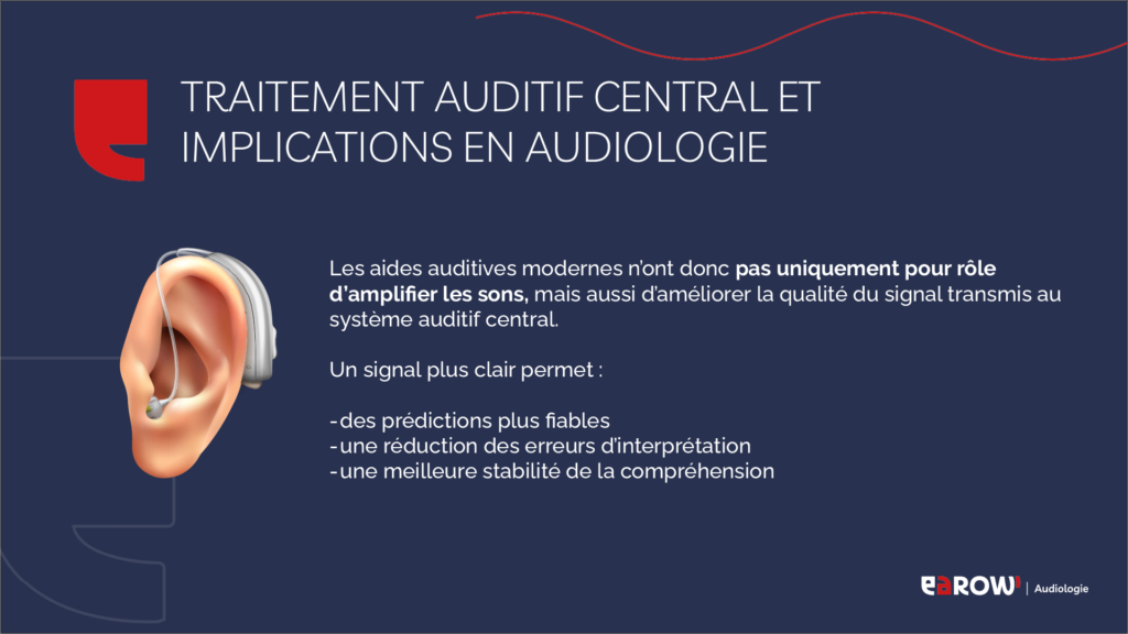 Traitement auditif central et implications en audiologie